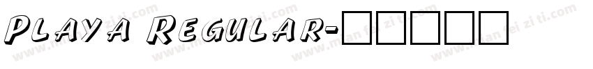 Playa Regular字体转换